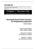 Test Bank For Generalist Social Work Practice An Empowering Approach, 9th Edition by Karla Krogsrud Miley, Michael W. O'Melia, Brenda Dubois Chapter 1-16