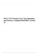 WGU C157 Practice Test Questions and Answers Updated 2024/2025 | Graded A+