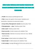 C842 Cyber Defense and Counter measures EC Council Certified Incident Handler CIH Tools and Commands Questions and Answers (2024 / 2025) (Verified Answers)