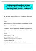 Official IAABO Rules Test - Written  Examination Questions & 100% Correct  Answers | Latest Update | Graded A+