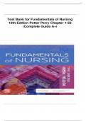 Test Bank of Fundamentals of Nursing 10th Edition Potter Perry All chapters 1-50
