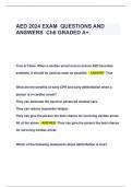 AED 2024 EXAM QUESTIONS AND  ANSWERS Ch6 GRADED A+.