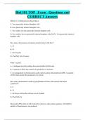 Biol 101 TOP Exam Questions and  CORRECT Answers