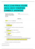 POLS 2240 FINAL EXAM  2024/2025 VERIFIED  CORRECT ANSWERS