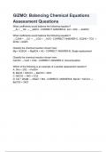 GIZMO_ Balancing Chemical Equations Assessment Questions with complete solution / Latest updated .