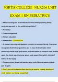 nur206 unit exam 1 rn pediatrics updated 2024/2025