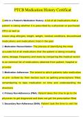 PTCB Medication History Certificate Exam Questions and Answers (2024 / 2025) (Verified Answers)