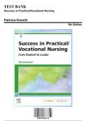 Test Bank for Success in Practical/Vocational Nursing, 9th Edition by Knecht, 9780323683722, Covering Chapters 1-19 | Includes Rationales