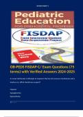 OB-PEDS FISDAP-C/ Exam Questions (75 terms) with Verified Answers 2024-2025