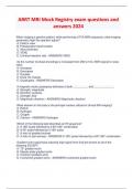 ARRT MRI Mock Registry exam questions and  answers 2024