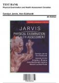 Test Bank: Physical Examination and Health Assessment Canadian, 4th Edition by Jarvis - Chapters 1-31, 9780323827416 | Rationals Included