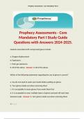 Prophecy Assessments - Core Mandatory Part I Study Guide Questions with Answers 2024-2025. 