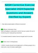 NASM CES Exam2024 Expected Questions and Answers (Verified by Expert)
