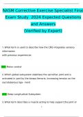 NASM CESs Exam2024 Expected Questions and Answers (Verified by Expert)