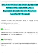 NASM CES Final Exam2024 Expected Questions and Answers (Verified by Expert)