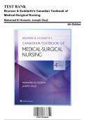 Test Bank: Brunner & Suddarth's Canadian Textbook of Medical-Surgical Nursing, 4th Edition by El Hussein - Chapters 1-74, 9781975108038 | Rationals Included
