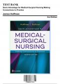 Test Bank: Davis Advantage for Medical-Surgical Nursing Making Connections to Practice, 2nd Edition by Hoffman - Chapters 1-71, 9780803677074 | Rationals Included