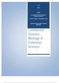 OCR 2023 GCSE Combined Science Biology A Gateway Science J250/01: Paper 1 (Foundation Tier) Question Paper & Mark Scheme (Merged)