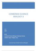 OCR 2023 GCSE Combined Science Biology A Gateway Science J250/07: Paper 7 (Higher Tier) Question Paper & Mark Scheme (Merged)