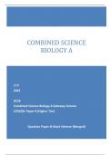 OCR 2023 GCSE Combined Science Biology A Gateway Science J250/08: Paper 8 (Higher Tier)