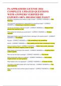 PA APPRAISERS LICENSE 2024 COMPLETE UPDATED QUESTIONS WITH ANSWERS VERIFIED BY EXPERTS 100% HIGHSCORE PASS!!!