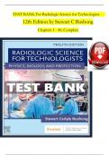 Complete Chapters of Radiologic Science for Technologists 12th Edition by Stewart C Bushong 