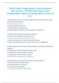 Actual NR302 Final Comprehensive Exam Questions and Answers NR 302 Final Exam of Chamberlain College