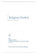 OCR 2023 GCE Religious Studies H173/04: Developments in Islamic thought AS Level Question Paper & Mark Scheme (Merged)