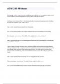 ASM 246 Midterm Arizona State University - Question and answers verified to pass