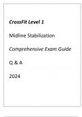 CrossFit Level 1 Midline Stabilization Comprehesive Exam Guide Q & A 2024