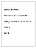 CrossFit Level 1 Foundational Movement Comprehesive Exam Guide Q & A 2024.