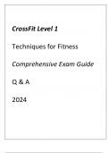CrossFit Level 1 Techniques For Fitness Comprehesive Exam Guide Q & A 2024.