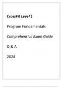 CrossFit Level 1 Program Fundamentals Comprehesive Exam Guide Q & A 2024.