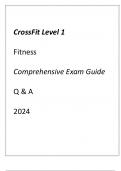 CrossFit Level 1 Fitness Comprehesive Exam Guide Q & A 2024