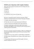 NR 509 : - Chamberlain College of Nursing NR 509 week 2 Questions with Complete Solutions