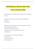 HESI Milestone #2 Exam With 100% Correct Answers 2024