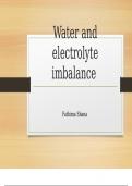 Water & Electrolye imbalance 