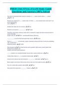 PHED 1164 FINAL EXAM Study Guide Questions and Answers 100% Solved 