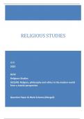 OCR 2023 GCSE Religious Studies J625/08: Religion, philosophy and ethics in the modern world from a Jewish perspective Question Paper & Mark Scheme (Merged)
