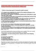Community Health Nursing NCLEX Exam(Primary, Secondary, Tertiary Prevention. Immunizations. AIDS)Latest 2022.