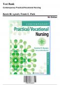 Test Bank for Contemporary Practical/Vocational Nursing, 9th Edition by Kurzen, 9781975136215, Covering Chapters 1-16 | Includes Rationales