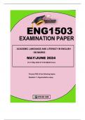 ENG1503 MAY-JUNE EXAM DUE 15 MAY 2024 ALL ESSAYS ANSWERED:CHOOSE ONE
