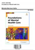  Test Bank for Foundations of Mental Health Care, 6th Edition (Morrison-Valfre, 2017) Chapter 1-33 | All Chapters | 9780323354929
