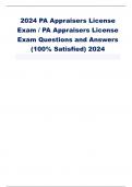 2024 PA Appraisers License Exam