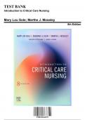 Test Bank: Introduction to Critical Care Nursing, 8th Edition by Sole Moseley - Chapters 1-21, 9780323641937 | Rationals Included