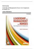 Test Bank - Leadership and Management for Nurses: Core Competencies for Quality Care, 5th Edition (Finkelman, 2024), Chapter 1-20 | All Chapters
