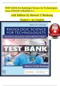 TEST BANK For Radiologic Science for Technologists 2024 UPDATE |GRADED A+|