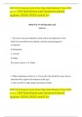 NUR 2214 Nursing Care of the Older Adult Module 9 Quiz HESI Exit V5 160 Questions and Answers.latest update 2024/2025 rated A+