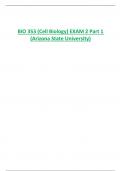 BIO 353 (Cell Biology) EXAM 2 Part 1  (Arizona State University)