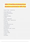 NR511 Final Musculoskeletal Exam Questions and Answers 100% Pass